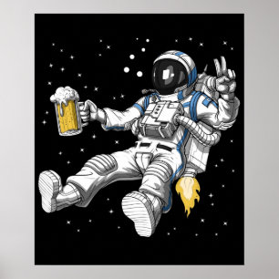 Poster Astronaut Beer Party