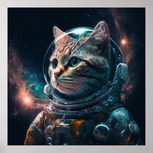 Poster Astronaut cat 2