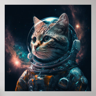 Poster Astronaut cat 2
