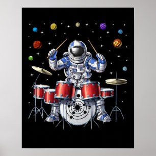 Poster Astronaut Drummer