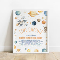 Astronaut Espace Temps Capsule Boy Anniversaire