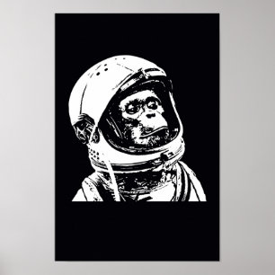 Poster Astronaut Monkey