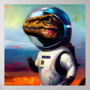 Poster Astronaut T Rex