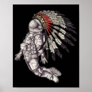 Poster astronaute amérindienne