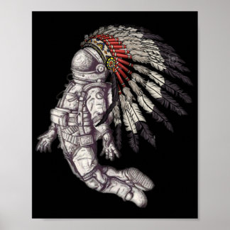 Poster astronaute amérindienne