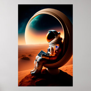 Poster Astronaute dans l'espace