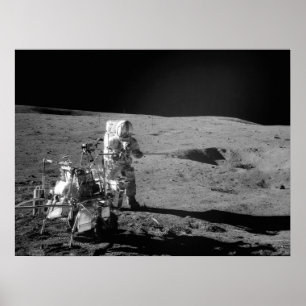 Poster Astronaute d'Apollo 14 sur la lune
