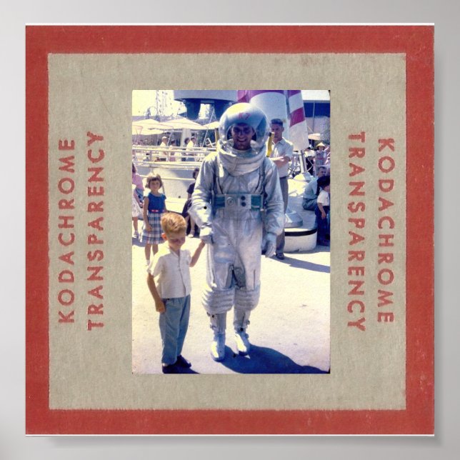 Poster Astronaute du parc à thème des années 1950 (Devant)