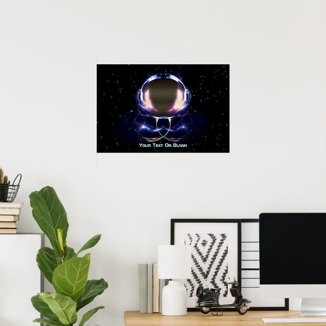 Poster Astronaute fractal (Bureau à domicile)