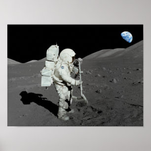 Poster Astronaute sur la lune