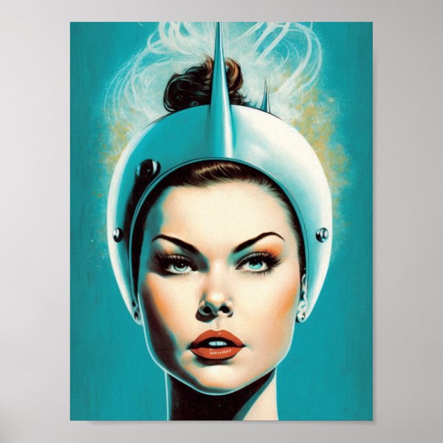 Poster Astronaute vintage (Devant)