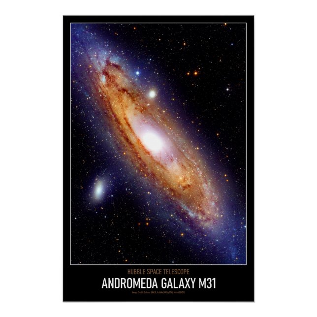 Poster Astronomie haute résolution Andromeda Galaxy M31 (Devant)
