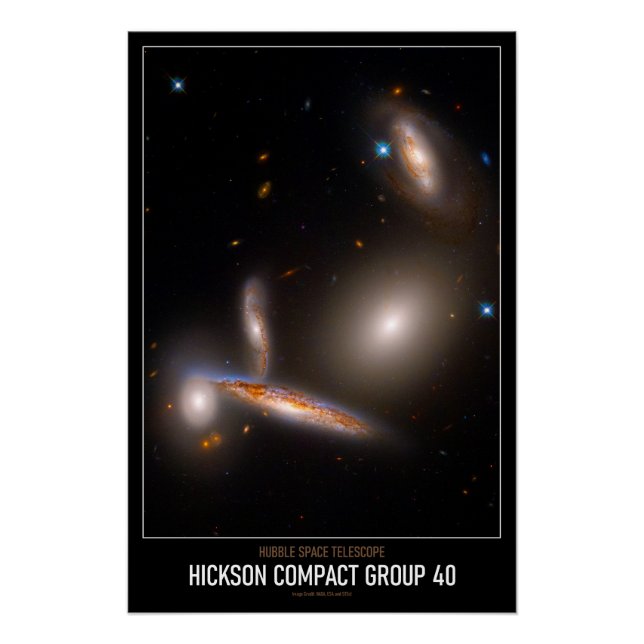 Poster Astronomie haute résolution Hickson Compact Group  (Devant)