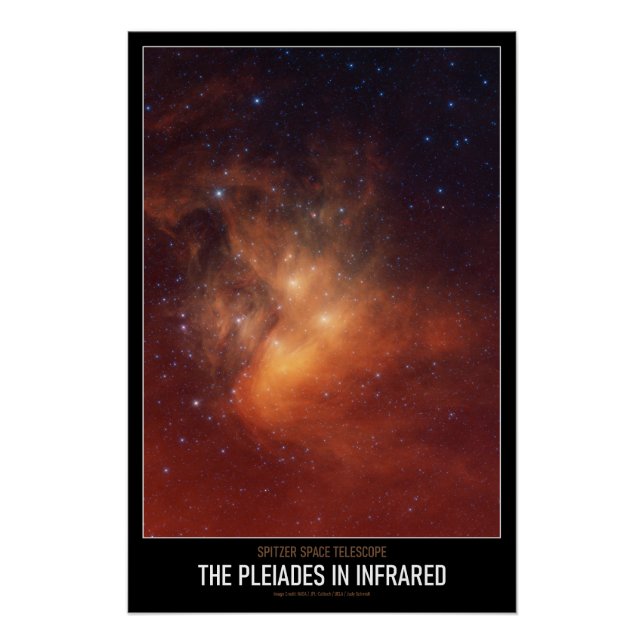 Poster Astronomie haute résolution Les Pléiades dans l'in (Devant)