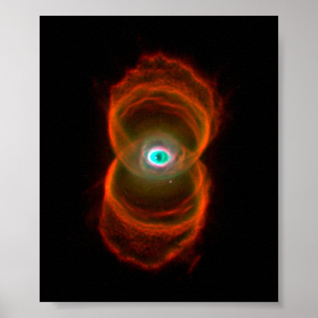 Poster Astronomie spatiale Nebula en verre d'heure (Devant)