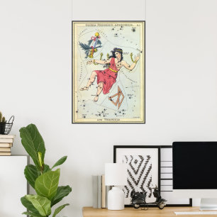 Poster Astronomie vintage, Stars de Constellation, Androm