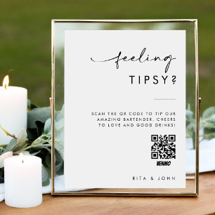 Poster Astuce Venmo moderne Votre barman Mariage Connexio