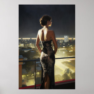 Poster Asuncion par Miami au clair de lune