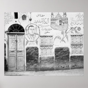 Poster Aswan Egypte, Maison Décorée