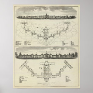 Poster Asylums, fou de l'État du Kansas