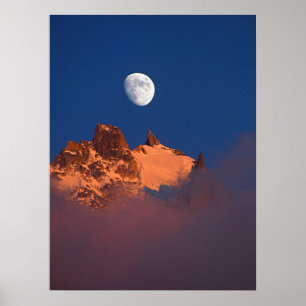 Poster At Sunrise   Aiguille du Plan Chamonix, France