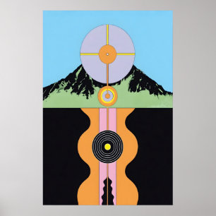 Poster Atami Japonais Abstrait Bauhaus Formule Moderne