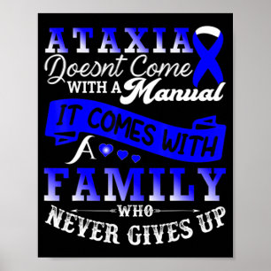 Poster Ataxia Awareness Family Warrior Support T-Shirt129