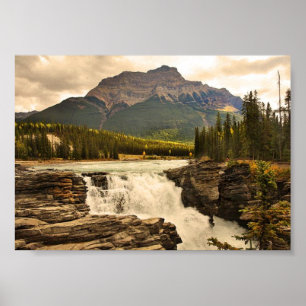 Poster Athabasca Falls Canada stylisé