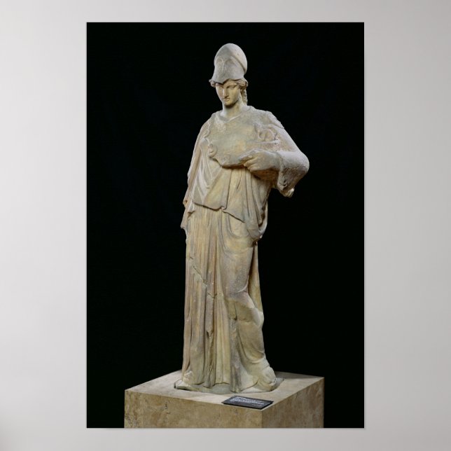 Poster Athéna avec un cist, copie romaine d'un 4ème siècl (Devant)