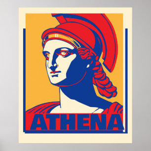 Poster Athéna coloré Imprimer