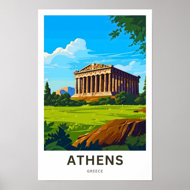 Poster Athènes Grèce Imprimer (Devant)
