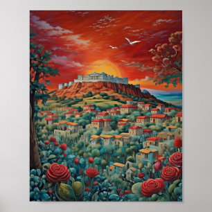 Poster Athènes Grèce Imprimer, Papier d'affiche de valeur