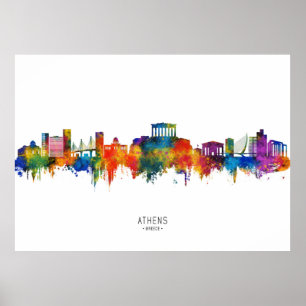 Poster Athènes Skyline Grèce