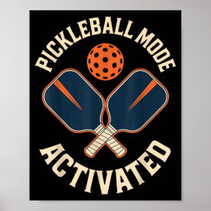 Poster Athlète de sport en mode pickleball activé