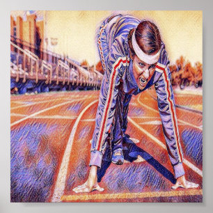 Poster Athlète d'entraînement