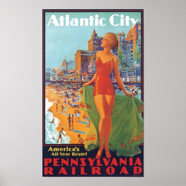 Poster Atlantic City America's All Year Resort (Devant)
