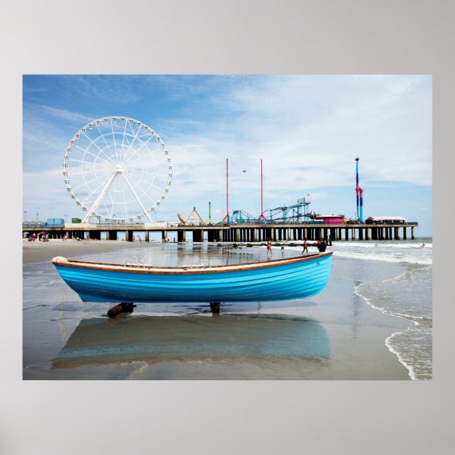 Poster Atlantic City New Jersey promenade de bateau de sa (Devant)