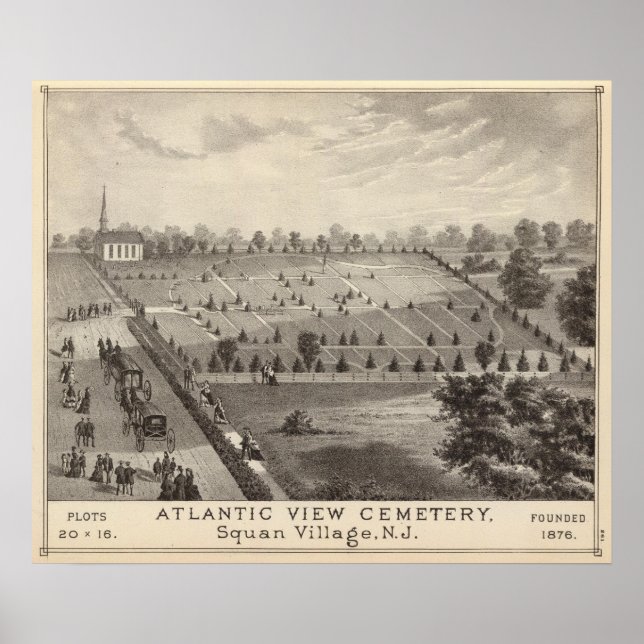 Poster Atlantic View Cemeemetery, Squan Village, NJ (Devant)