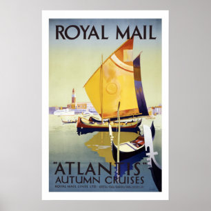 Poster Atlantis Croisières d'automne Vintage voyage Affic