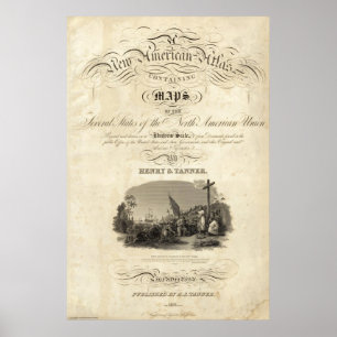 Poster Atlas américain de page titre nouvel