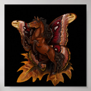 Poster Atlas Moth Fairy Horse