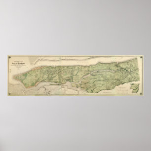 Poster Atlas topographique de la ville de New York, 1874