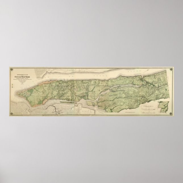 Poster Atlas topographique de la ville de New York, 1874 (Devant)