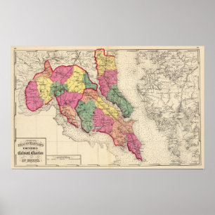 Poster Atlas topographique des comtés 6 du Maryland