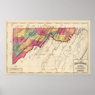 Poster Atlas topographique des comtés du Maryland 2