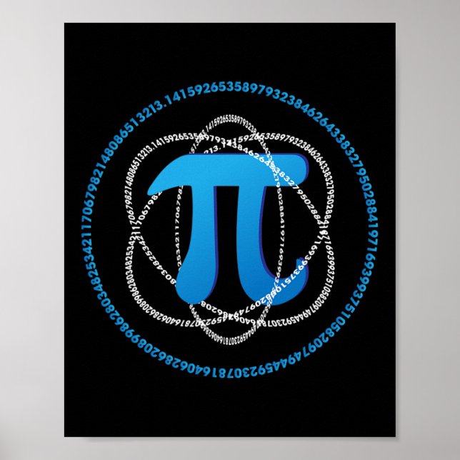 Poster Atom Pi Day Math Science Lover Cadeau (Devant)