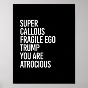 POSTER ATOUT FRAGILE DUR SUPERBE D'AMOUR-PROPRE VOUS ÊTES