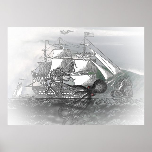 Poster Attack par Giant Octopus (Devant)