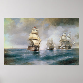 Poster Attaque au mercure par deux navires turcs