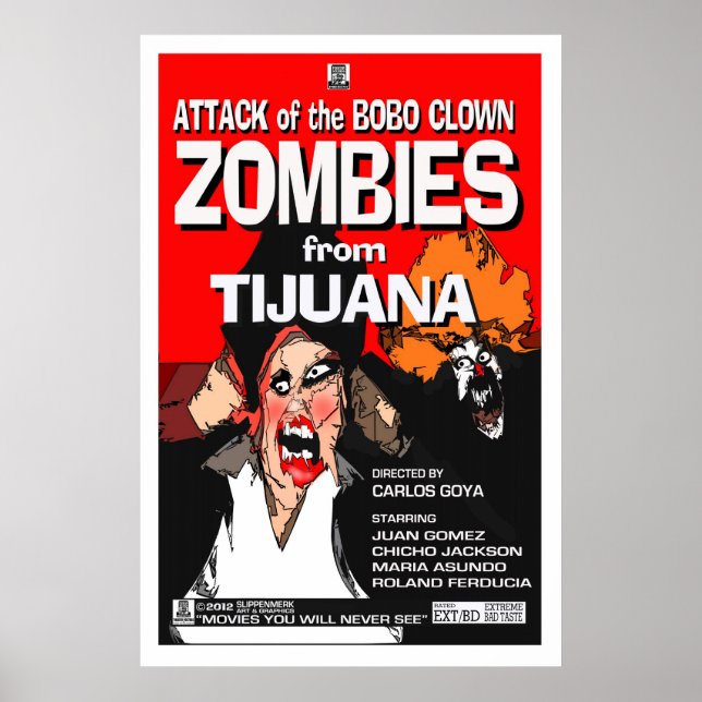 Poster Attaque de Bobo Clown Zombies (Devant)